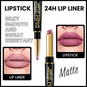 Swatches of Kaely lip liner and lipstick on skin
