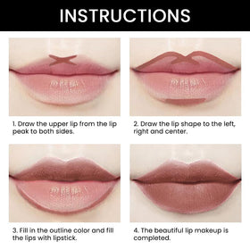 Swatches of Kaely lip liner colours on skin