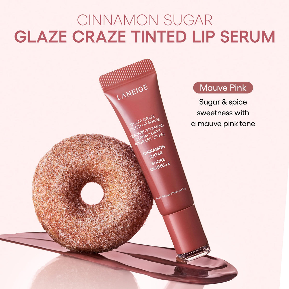 Swatches of LANEIGE Glaze Craze Lip Serums on skin