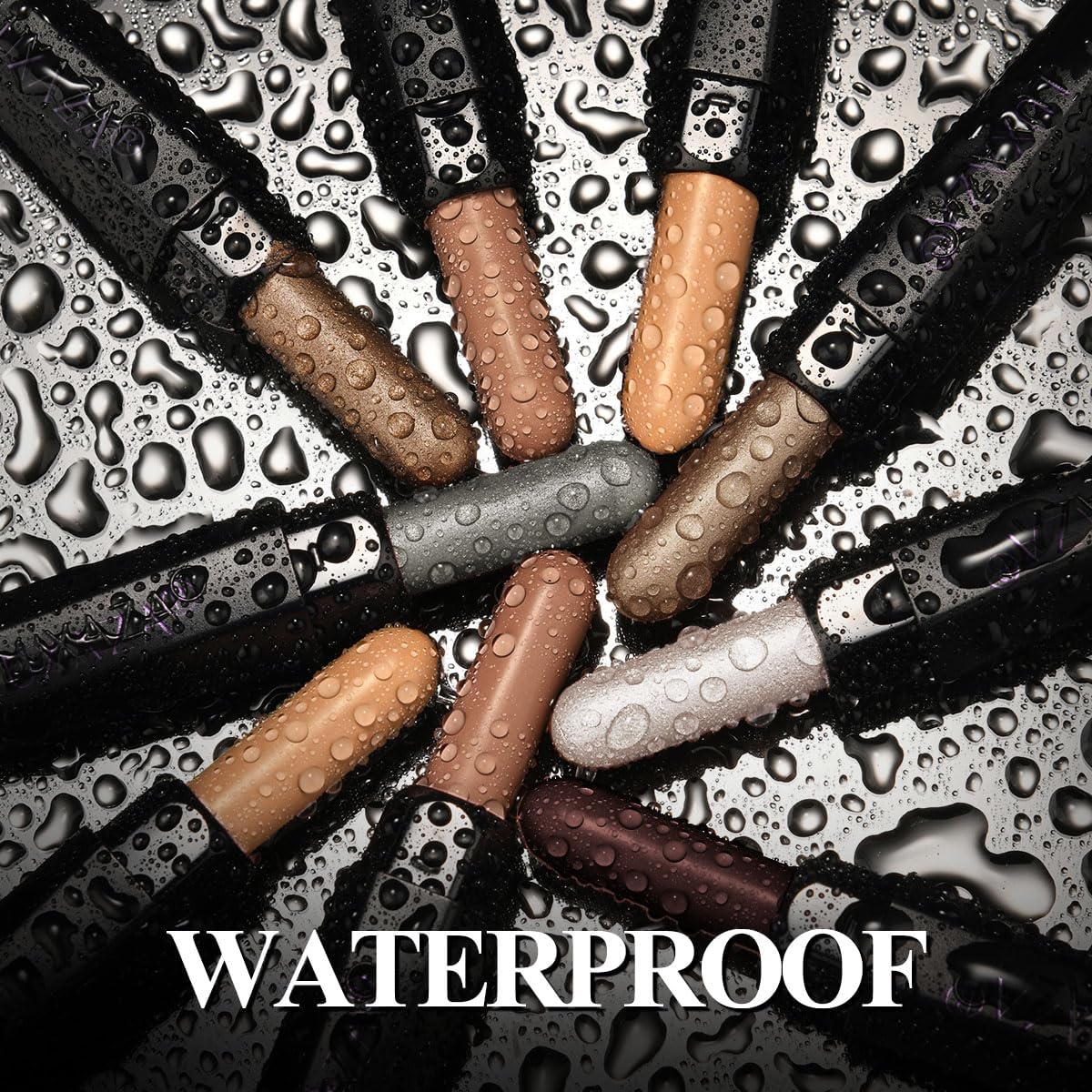 Swatches of LUXAZA PRO eyeshadow colours on skin