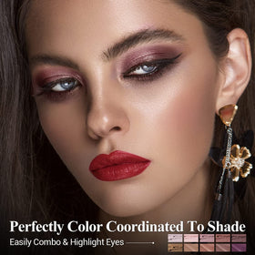 Swatches of LUXAZA PRO neutral eyeshadow shades