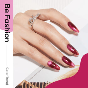 Swatches of modelones Cat Eye Gel Nail Polish on nails