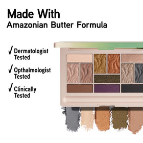Swatches of Physicians Formula Murumuru Butter Eyeshadow Palette on skin