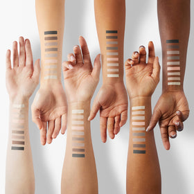 Swatches of Physicians Formula Shimmer Strips Eyeshadow on skin