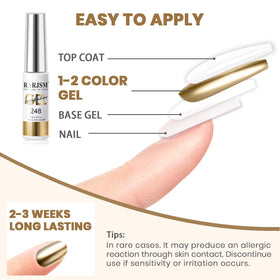 Swatches of RARJSM silver and bronze gel polishes