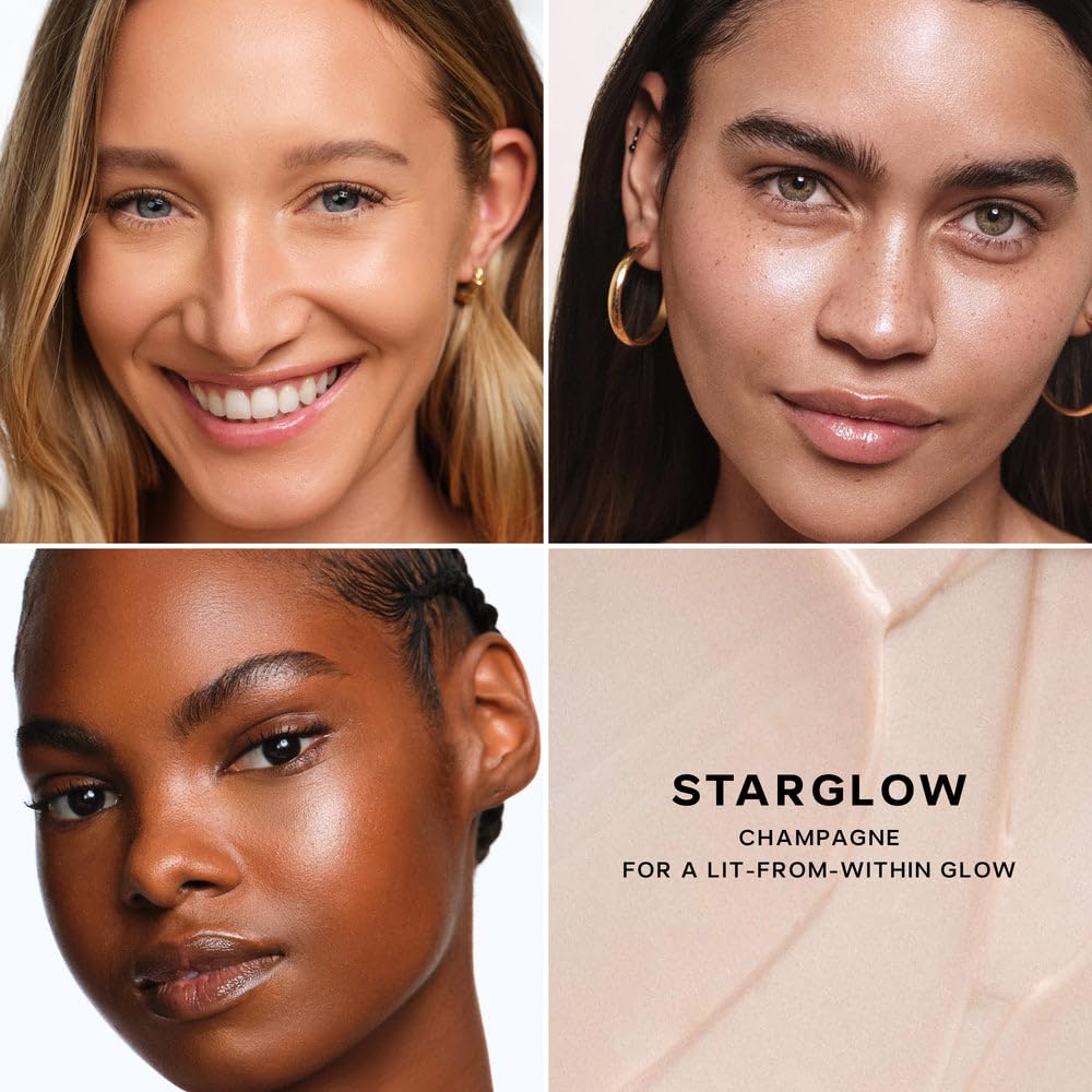 Swatches of Saie Mini Glowy Super Gel Trio on skin