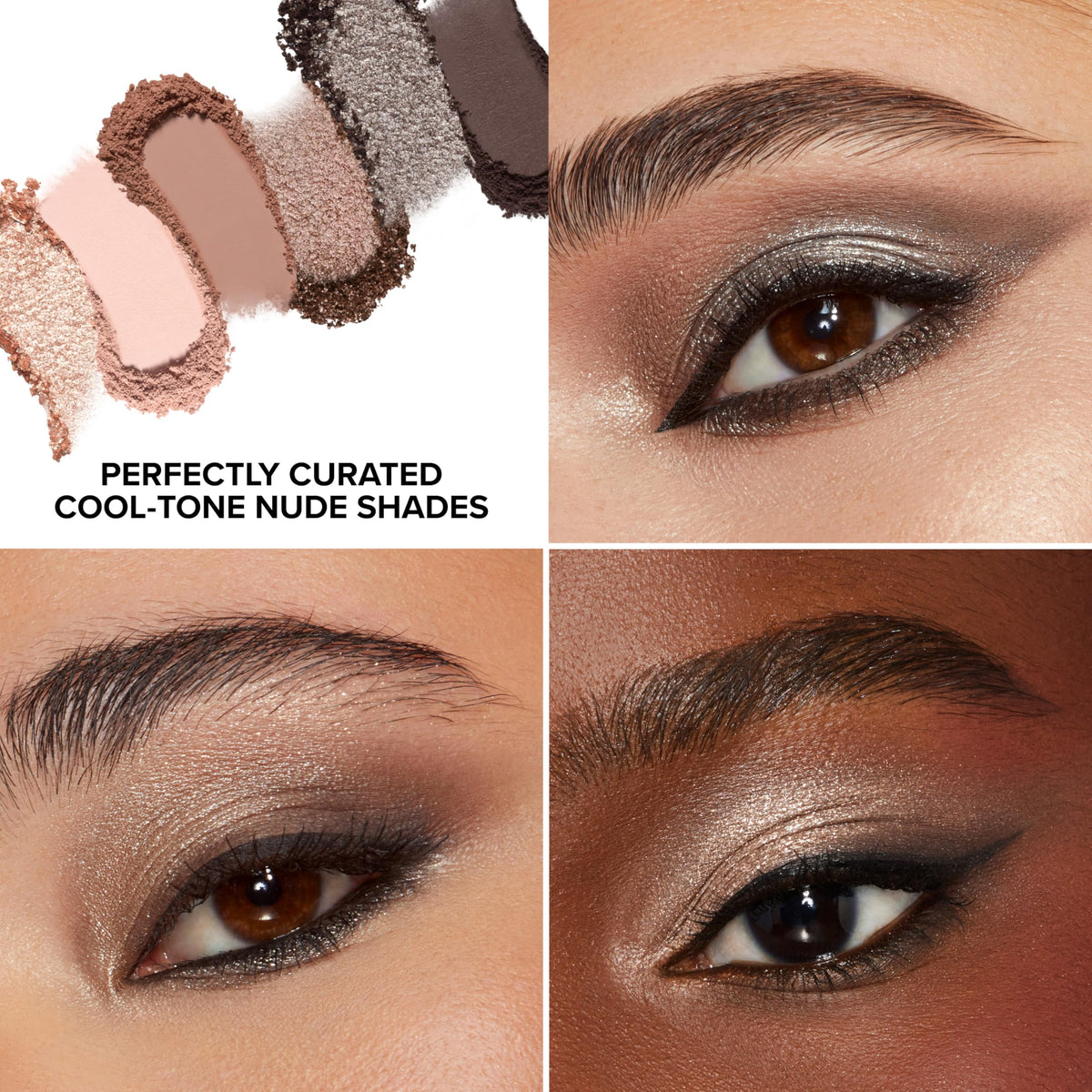 Swatches of Too Faced Born This Way Mini Eyeshadow shades