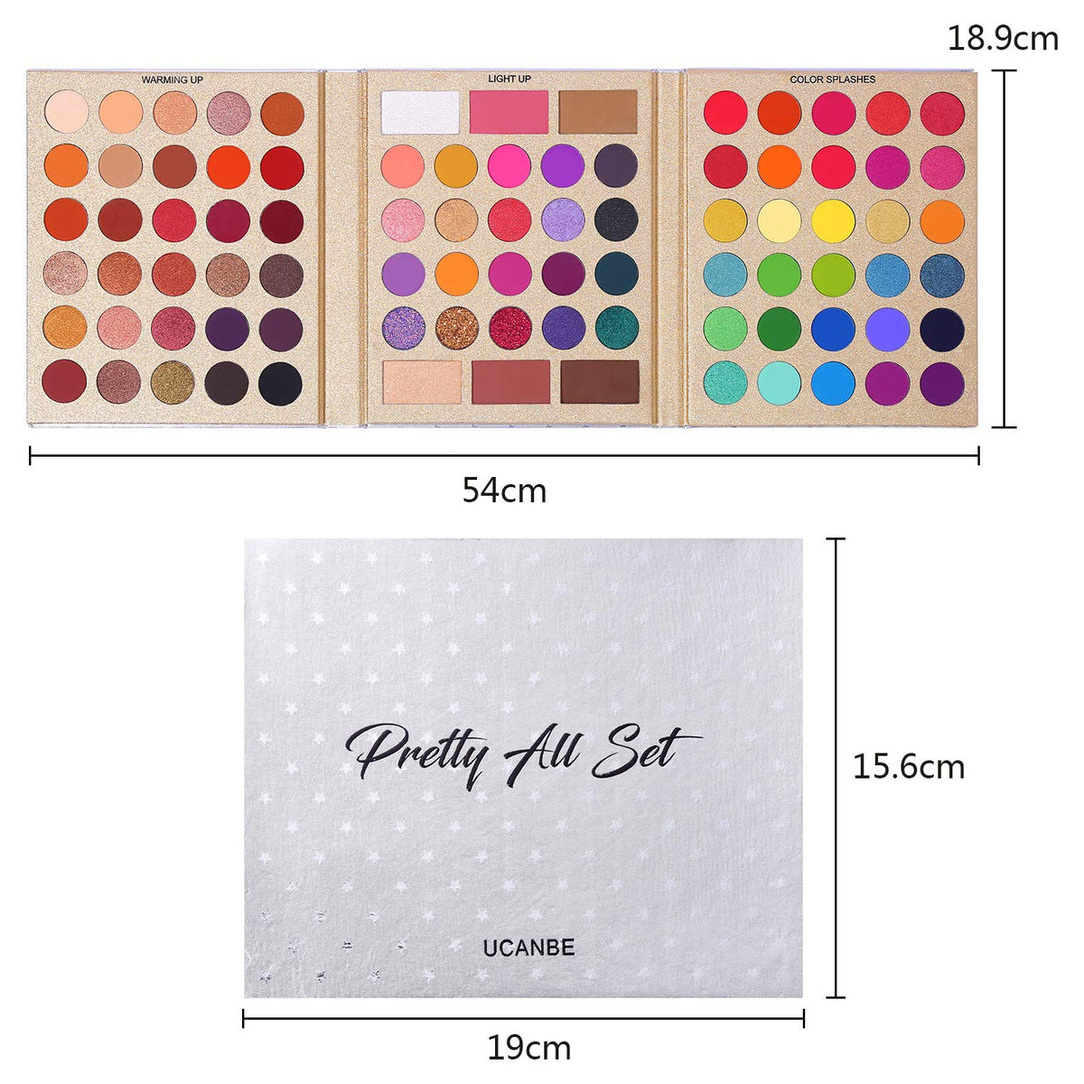 Swatches of UCANBE eyeshadow shades on skin