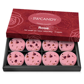 SWCANDY Rose Shower Steamers 8 Pack front view