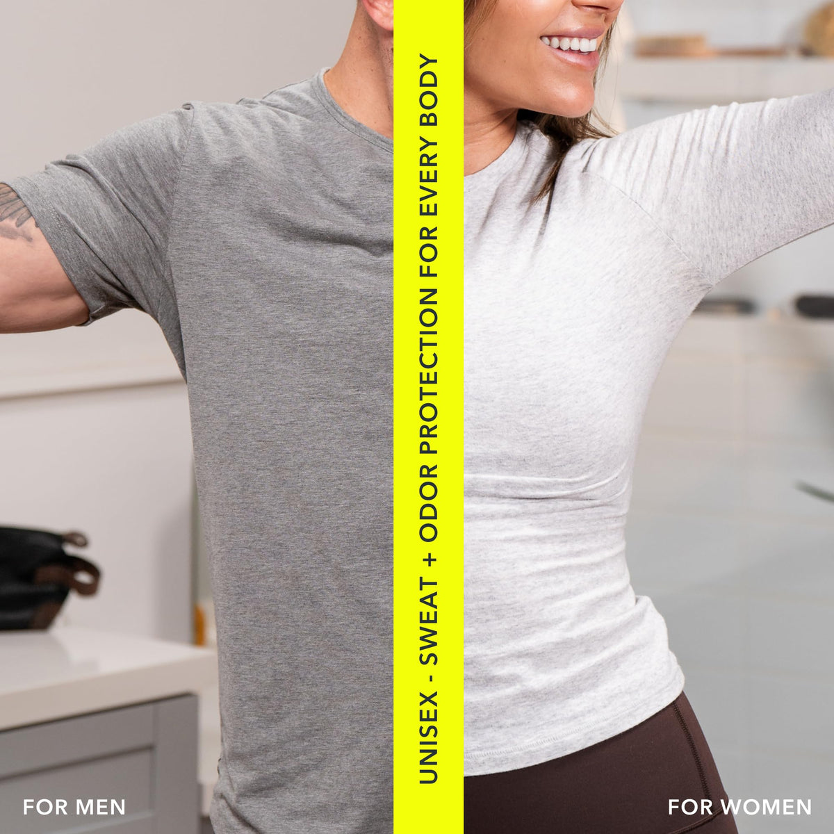 SweatBlock Antiperspirant Deodorant Coastal Fresh application