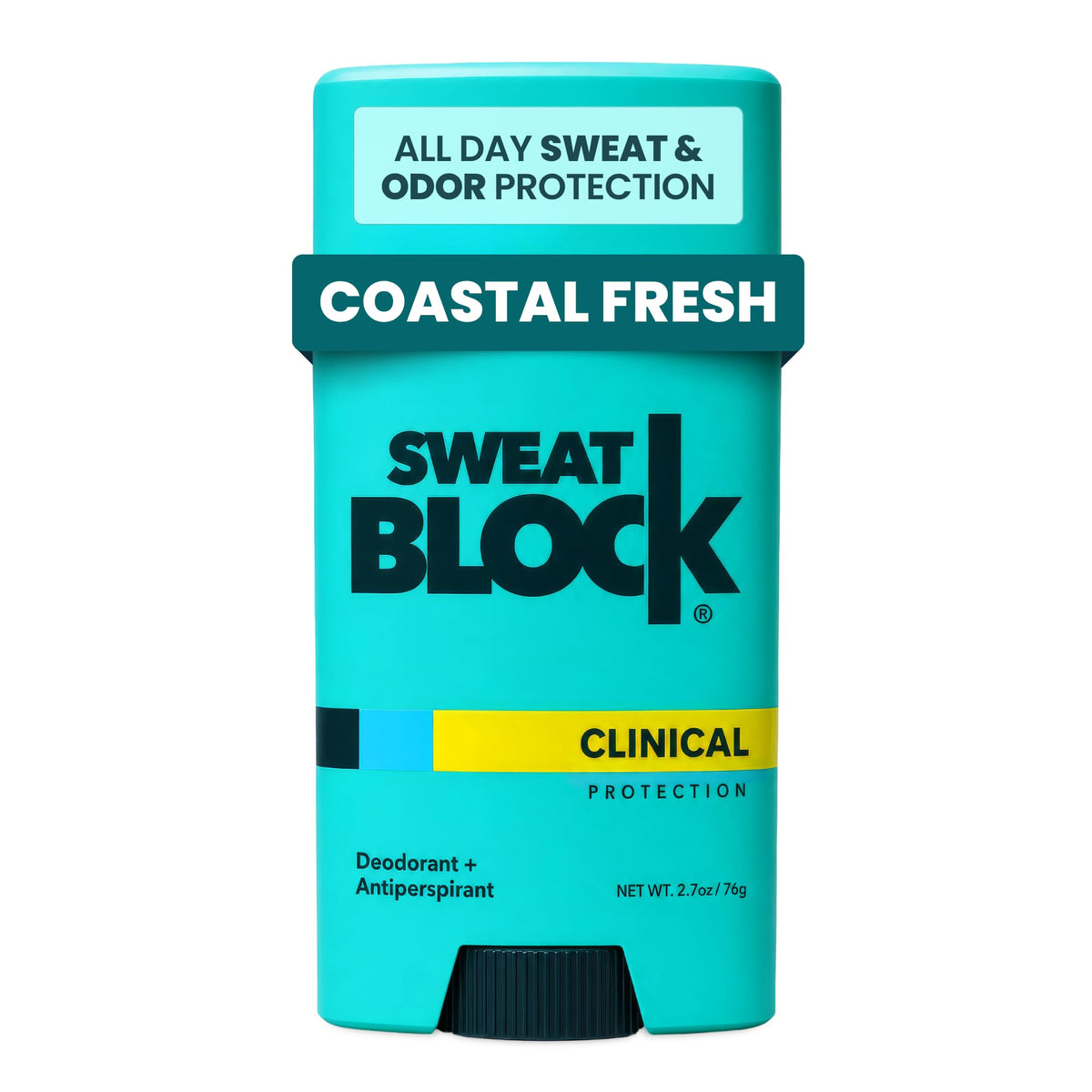 SweatBlock Antiperspirant Deodorant Coastal Fresh front view