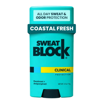 SweatBlock Antiperspirant Deodorant Coastal Fresh front view