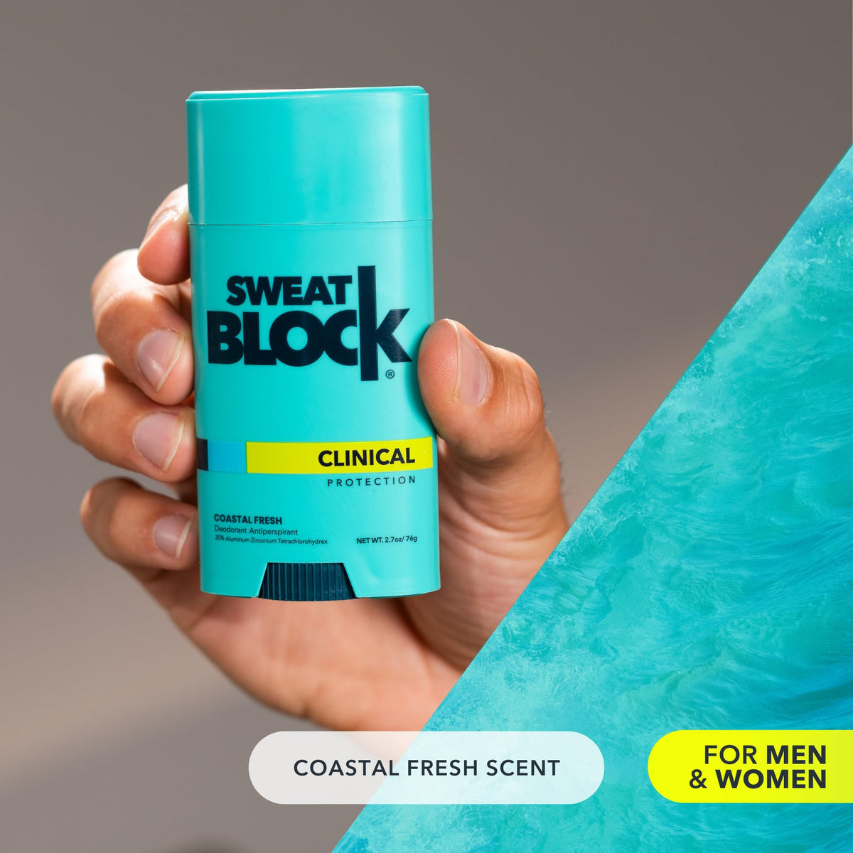 SweatBlock Antiperspirant Deodorant Coastal Fresh ingredients