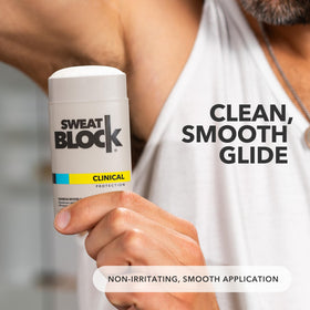 SweatBlock Clinical Strength Deodorant Antiperspirant application on skin