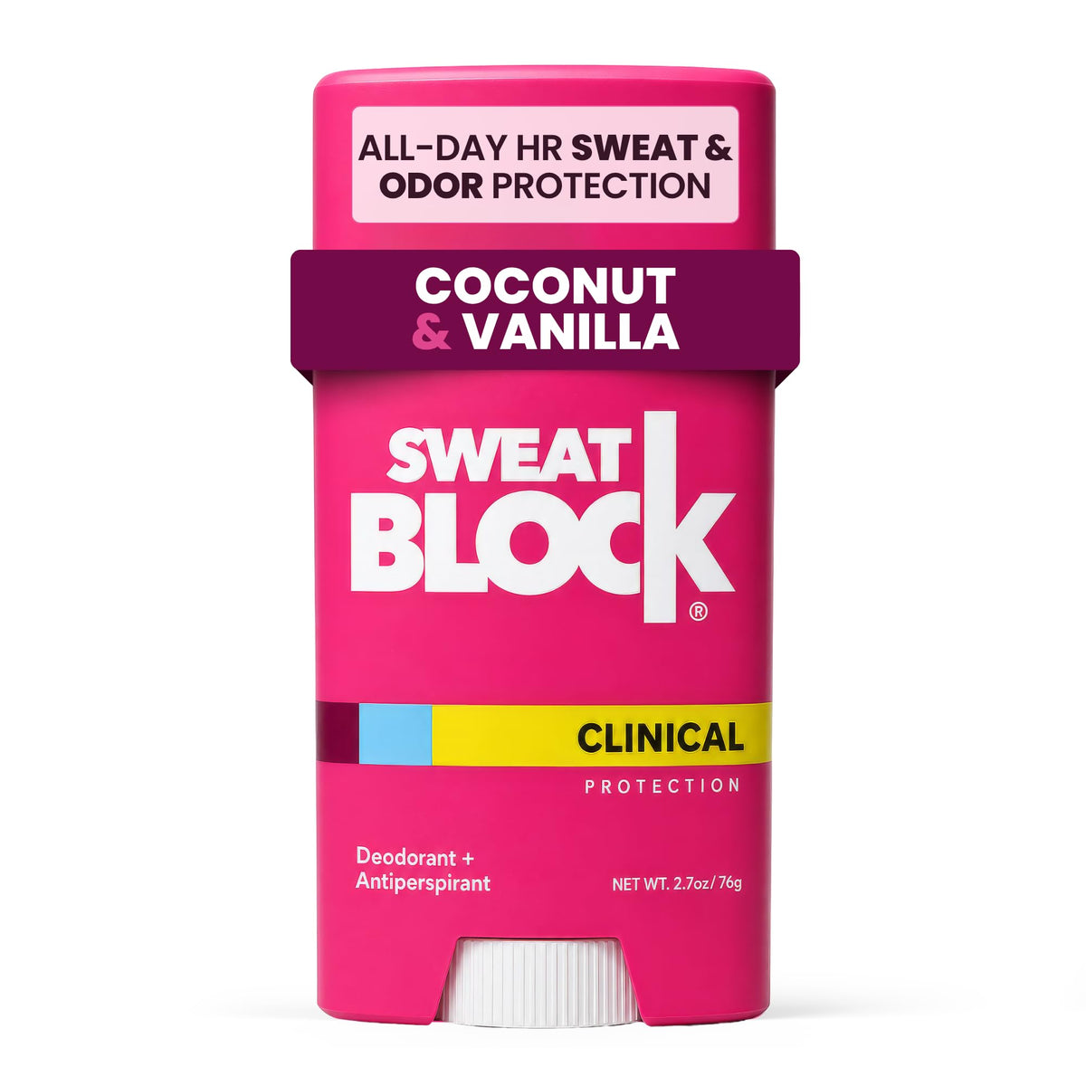 SweatBlock Coconut Vanilla Deodorant front view