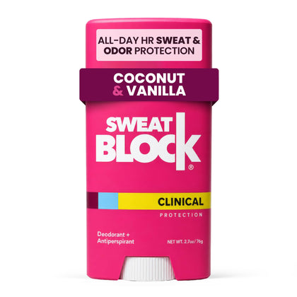 SweatBlock Coconut Vanilla Deodorant front view