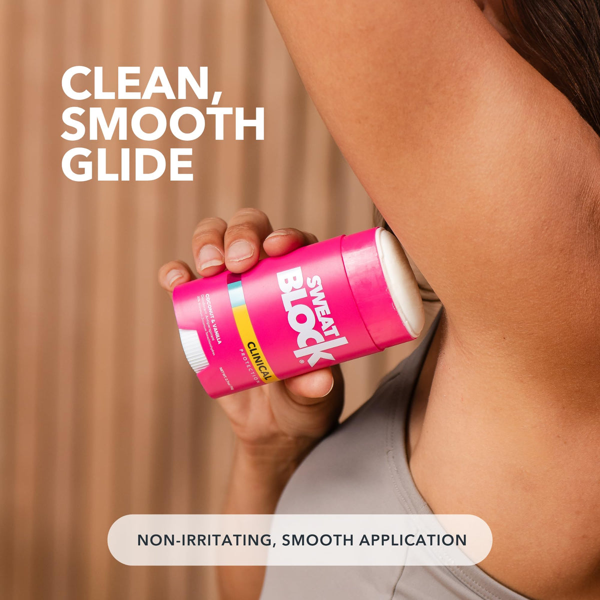 SweatBlock Coconut Vanilla Deodorant side view