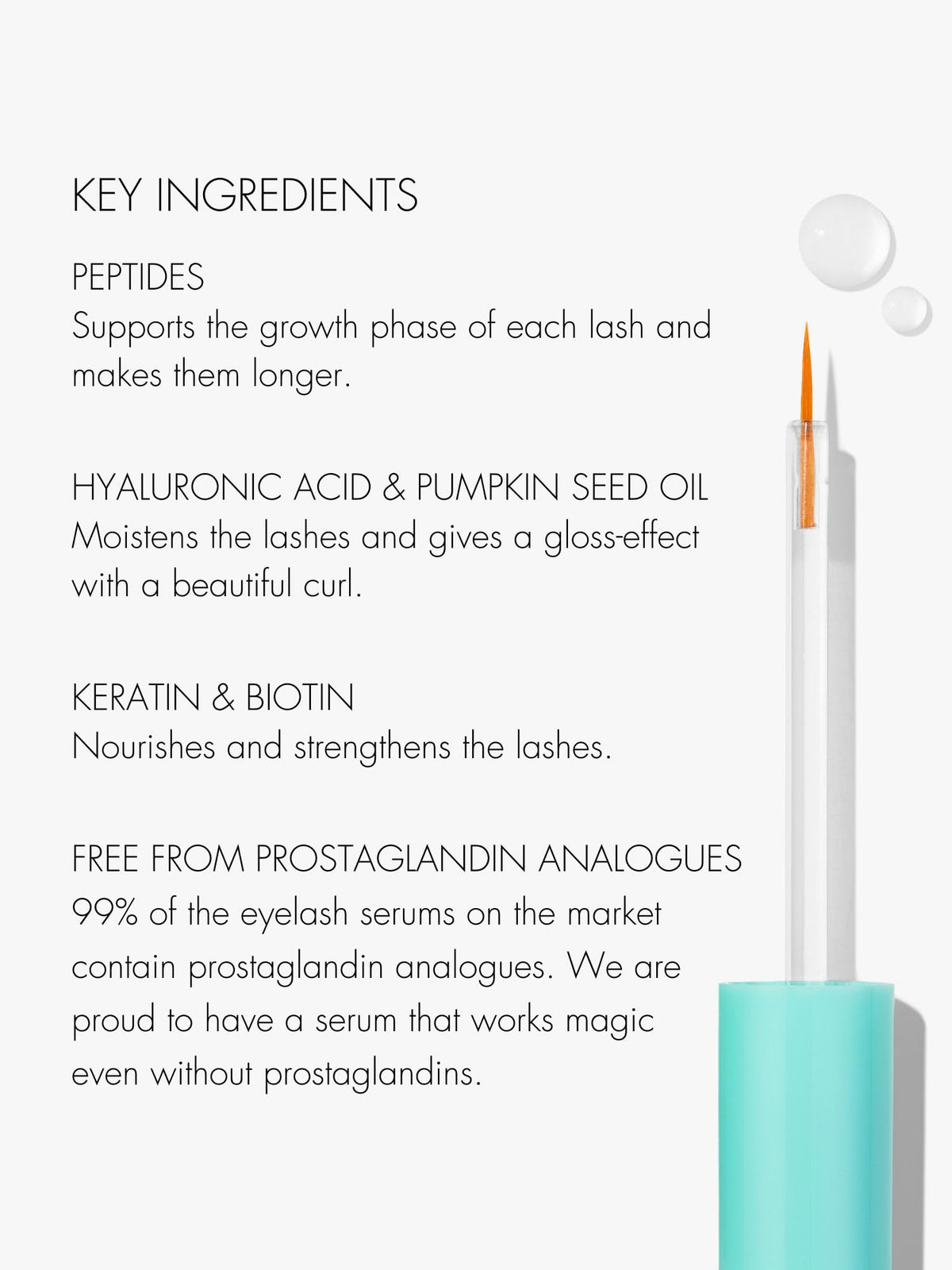 Sweed Lashes Eyelash Growth Serum texture on skin