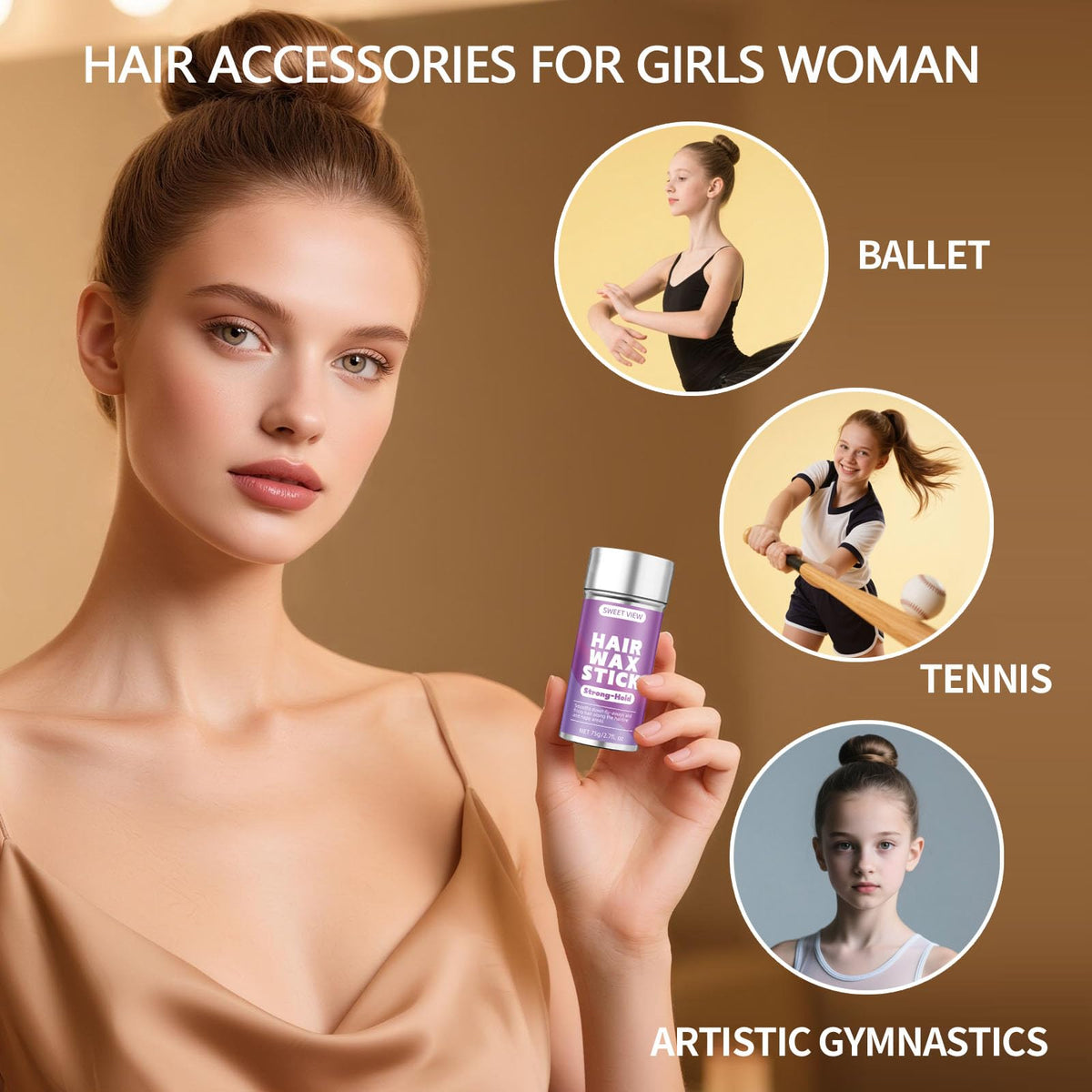 SWEET VIEW Hair Wax Stick for braiding hair