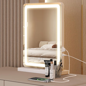 Sweetcrispy 18-inch by 13-inch LED vanity mirror front view