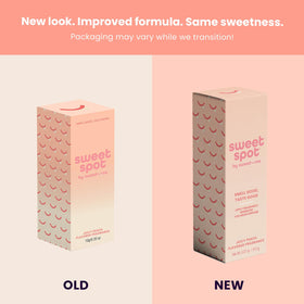 Sweetums SweetSpot Peach Perfume Stick on a vanity