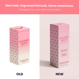 Sweetums SweetSpot Strawberries & Cream Perfume Stick with hand applying