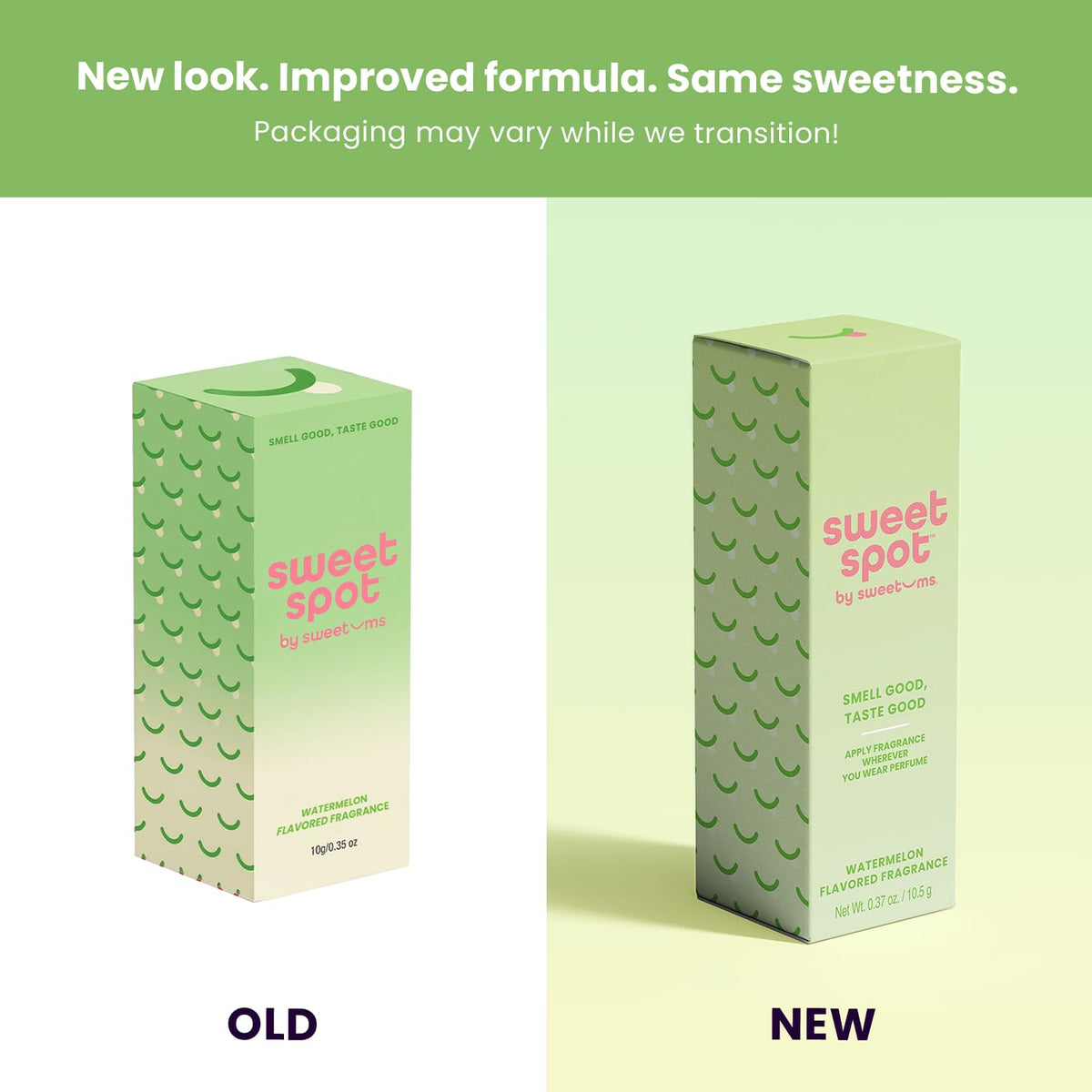 Sweetums Watermelon Solid Perfume Stick next to fresh watermelon