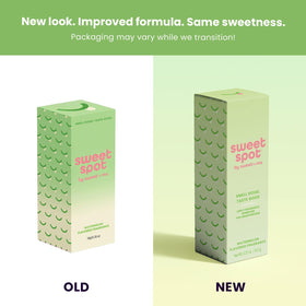 Sweetums Watermelon Solid Perfume Stick next to fresh watermelon