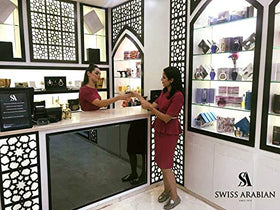 Swiss Arabian Jamila perfume oil in a lifestyle setting