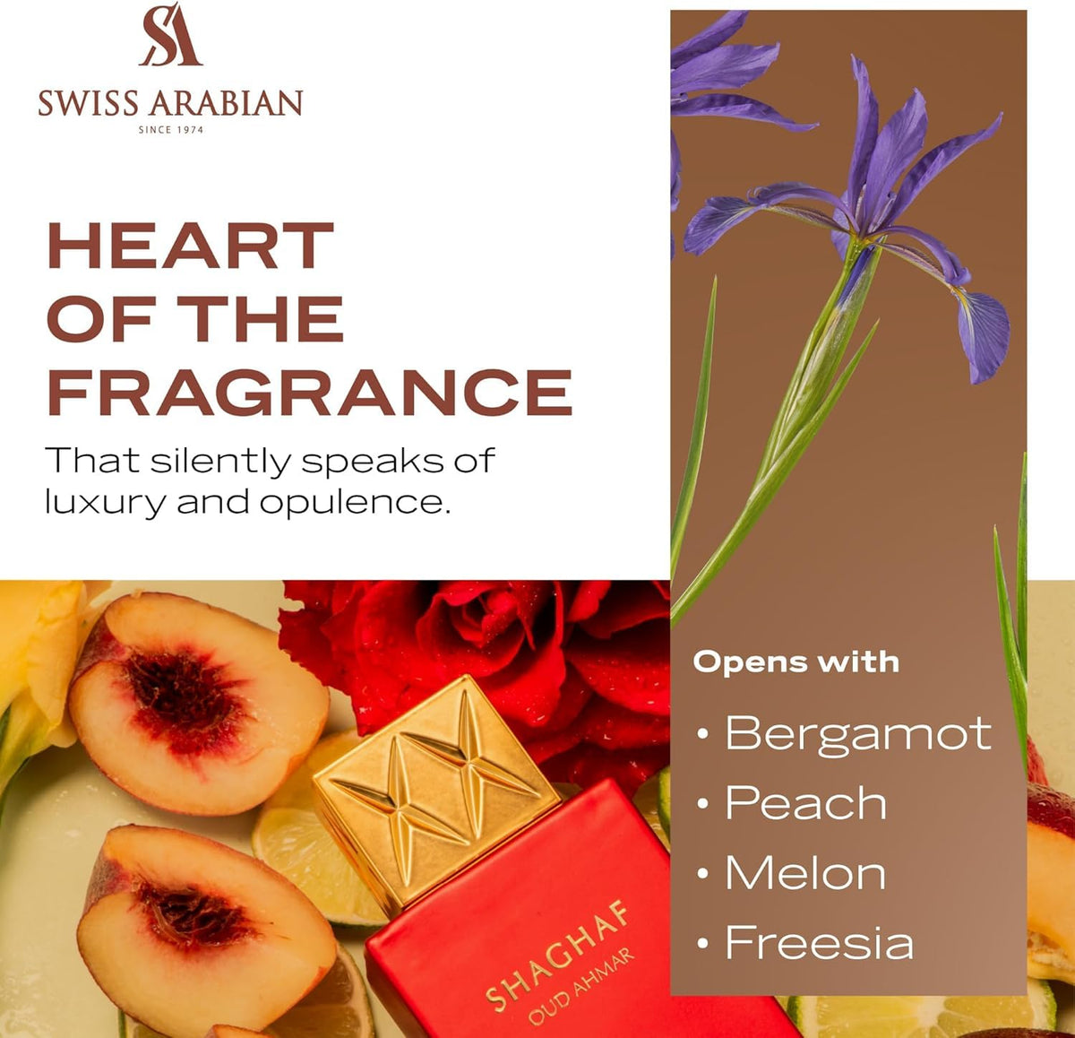 Swiss Arabian Shaghaf Oud Ahmar packaging details