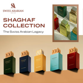 Swiss Arabian Shaghaf Oud Azraq label detail