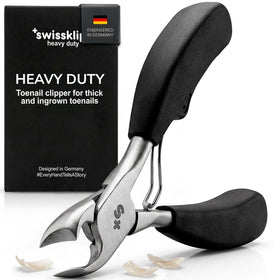 Swissklip Heavy Duty Toenail Clippers front view with ergonomic handle