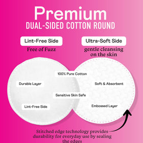 Swisspers Premium Cotton Rounds in a bathroom setting