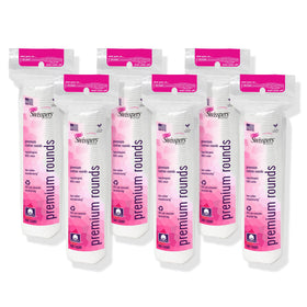 Swisspers Premium Cotton Rounds pack front view with dual-sided design