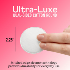 Swisspers Ultra-Luxe Cotton Rounds for applying lotion