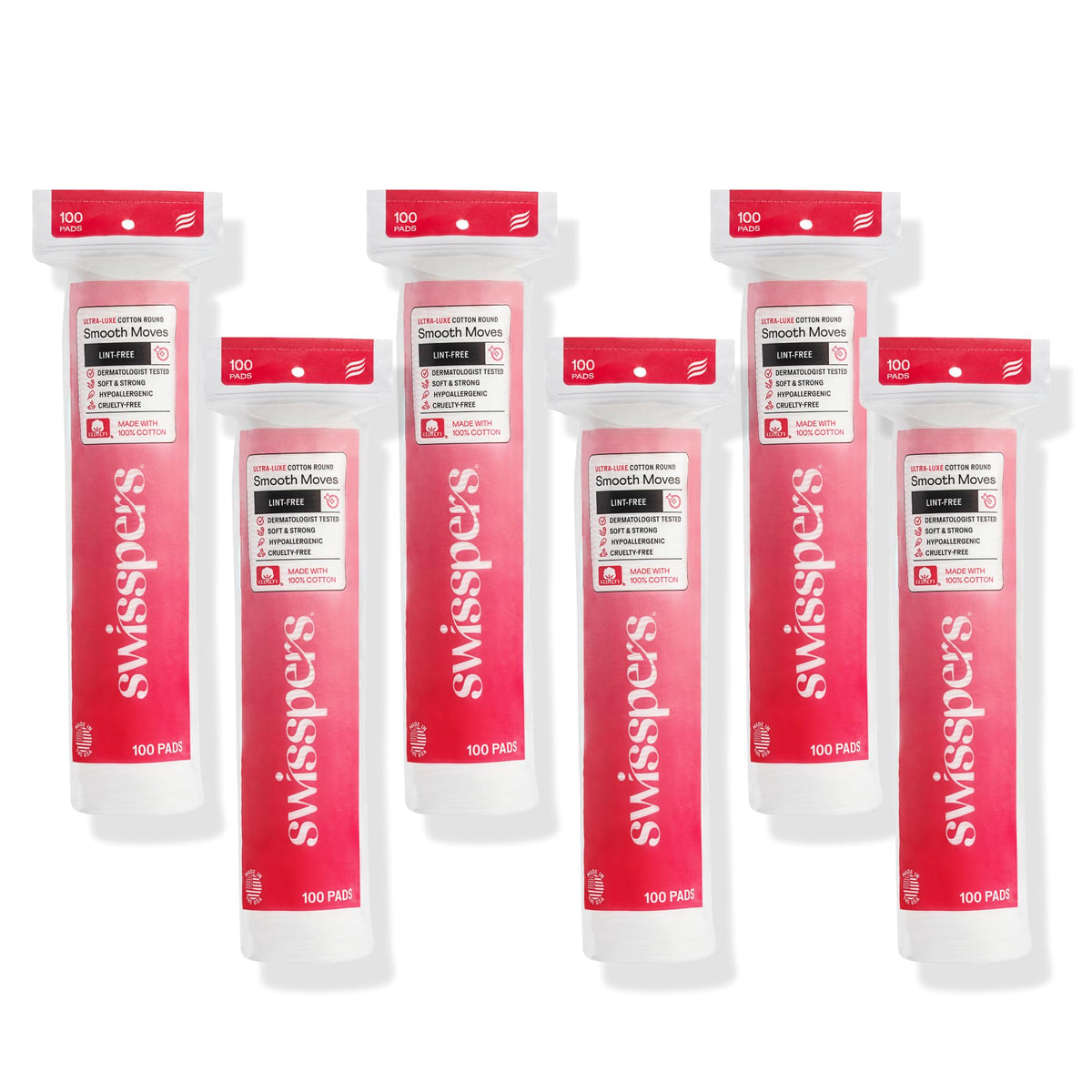 Swisspers Ultra-Luxe Cotton Rounds front view in packaging