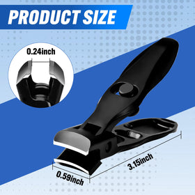 Swocky Wide Jaw Nail Clippers side view demonstrating safety lock