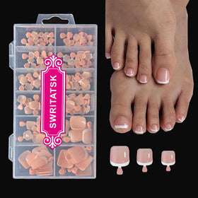 SWRITATSK French Press on Toenail Tips front view with packaging