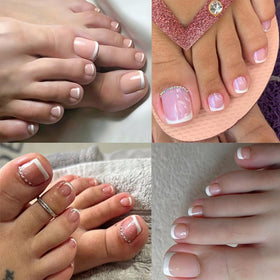 SWRITATSK Press on Toe Nails applied on toes