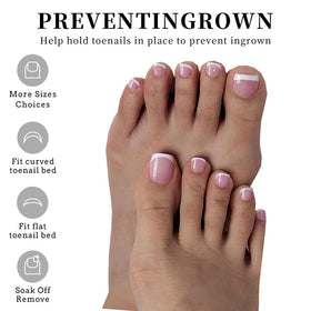 SWRITATSK Press on Toe Nails showing various sizes