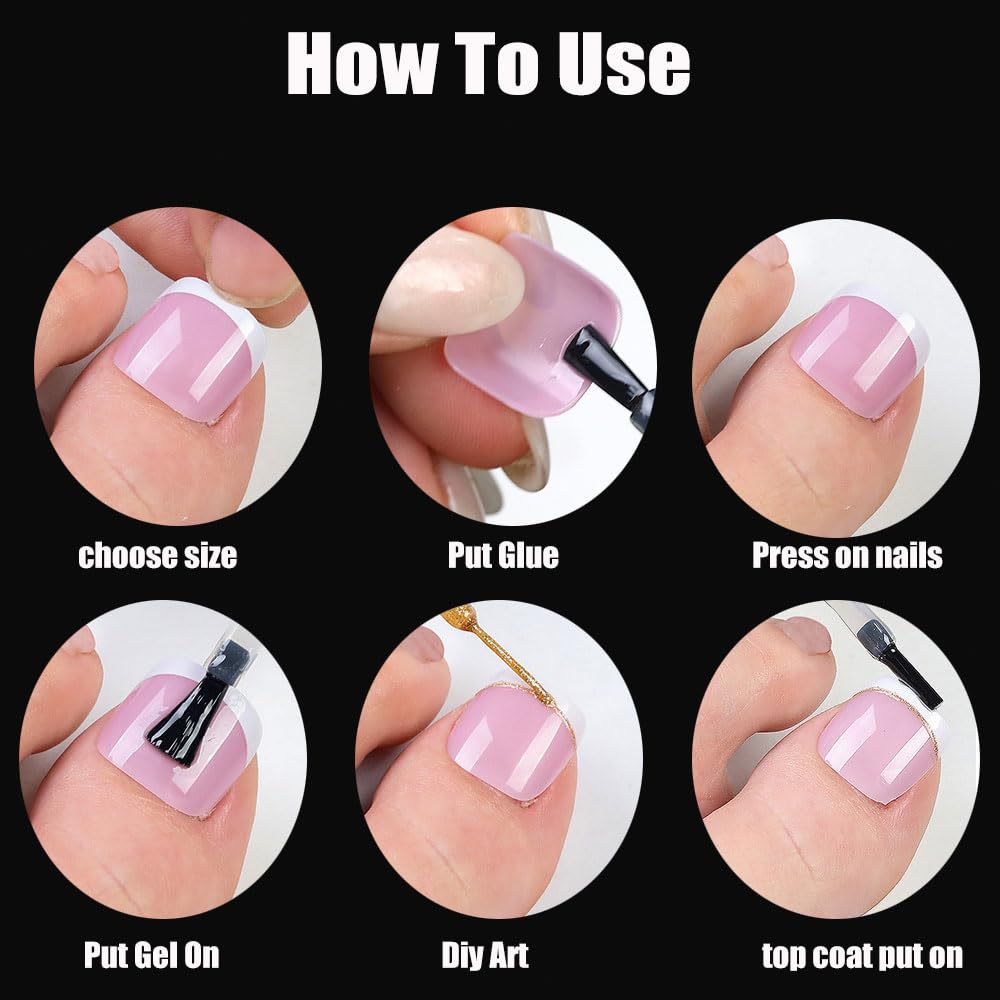SWRITATSK Press On Toenails in a salon setting