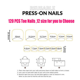 SWRITATSK toenail tips in a stylish arrangement