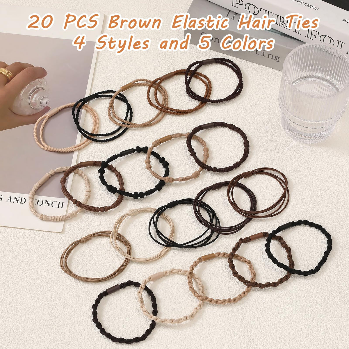 SYGY hair ties showing flexibility and softness