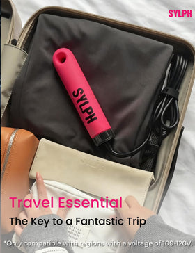SYLPH Mini Hair Dryer demonstrating smart temperature control