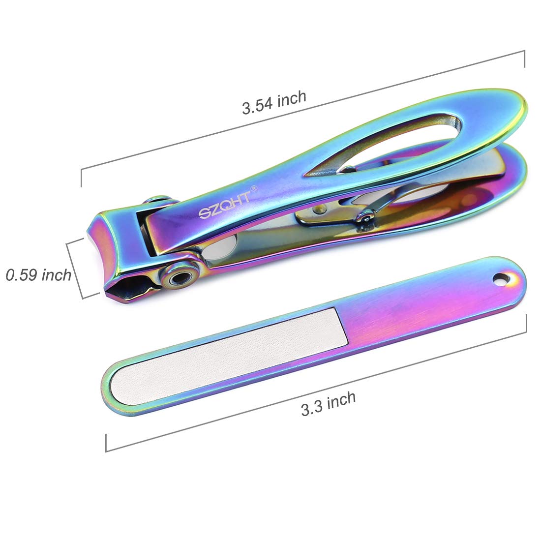 SZQHT nail clippers set with stainless steel finish
