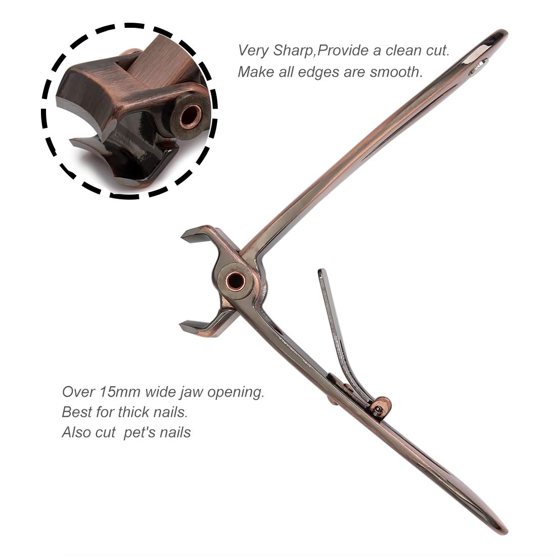 SZQHT stainless steel nail clippers side view
