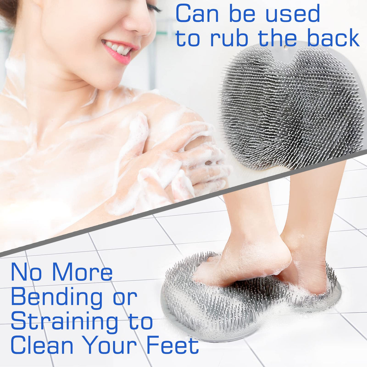 SZZYXD Shower Foot Scrubber Mat close-up of scrubbing bristles
