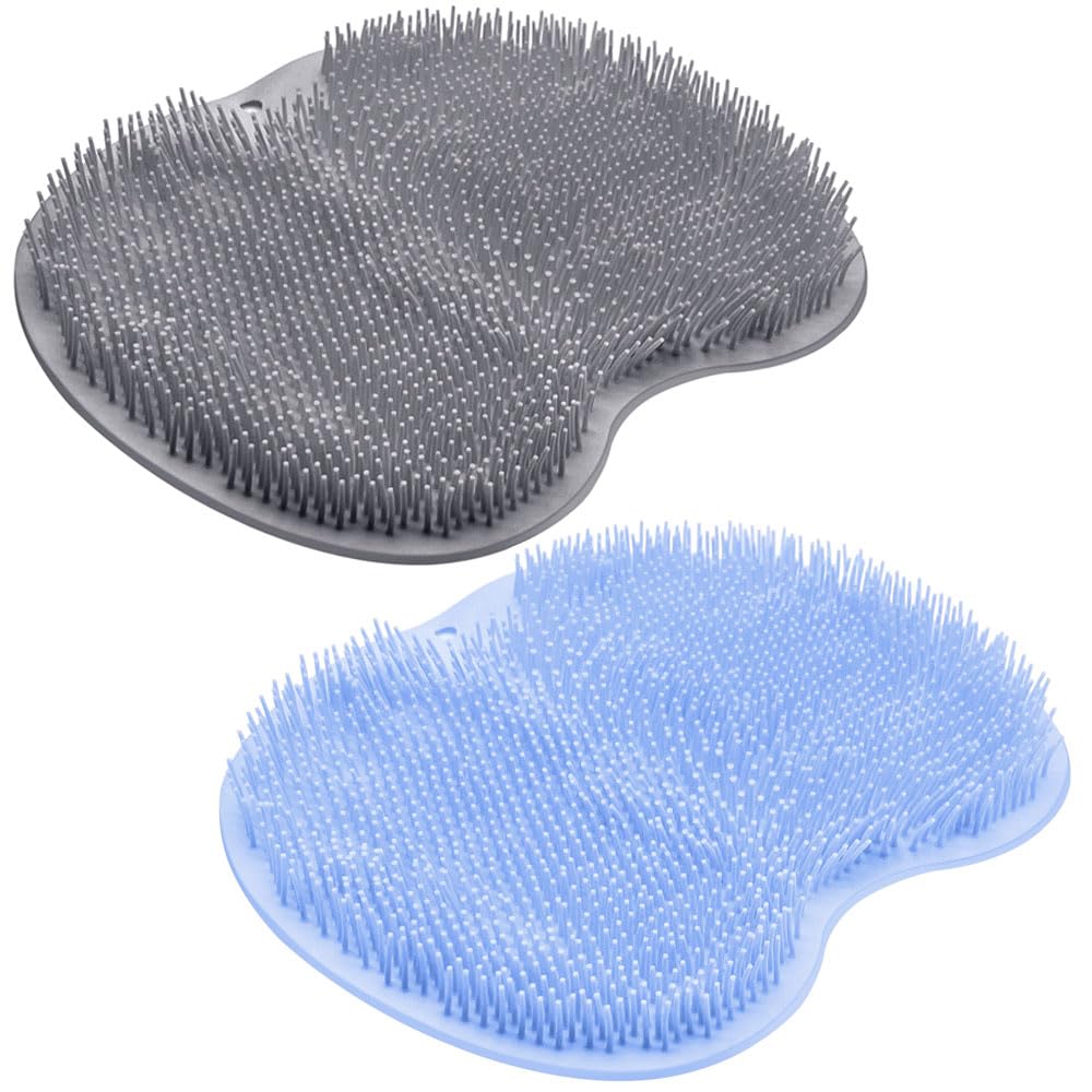 SZZYXD Shower Foot Scrubber Mat front view with suction cups