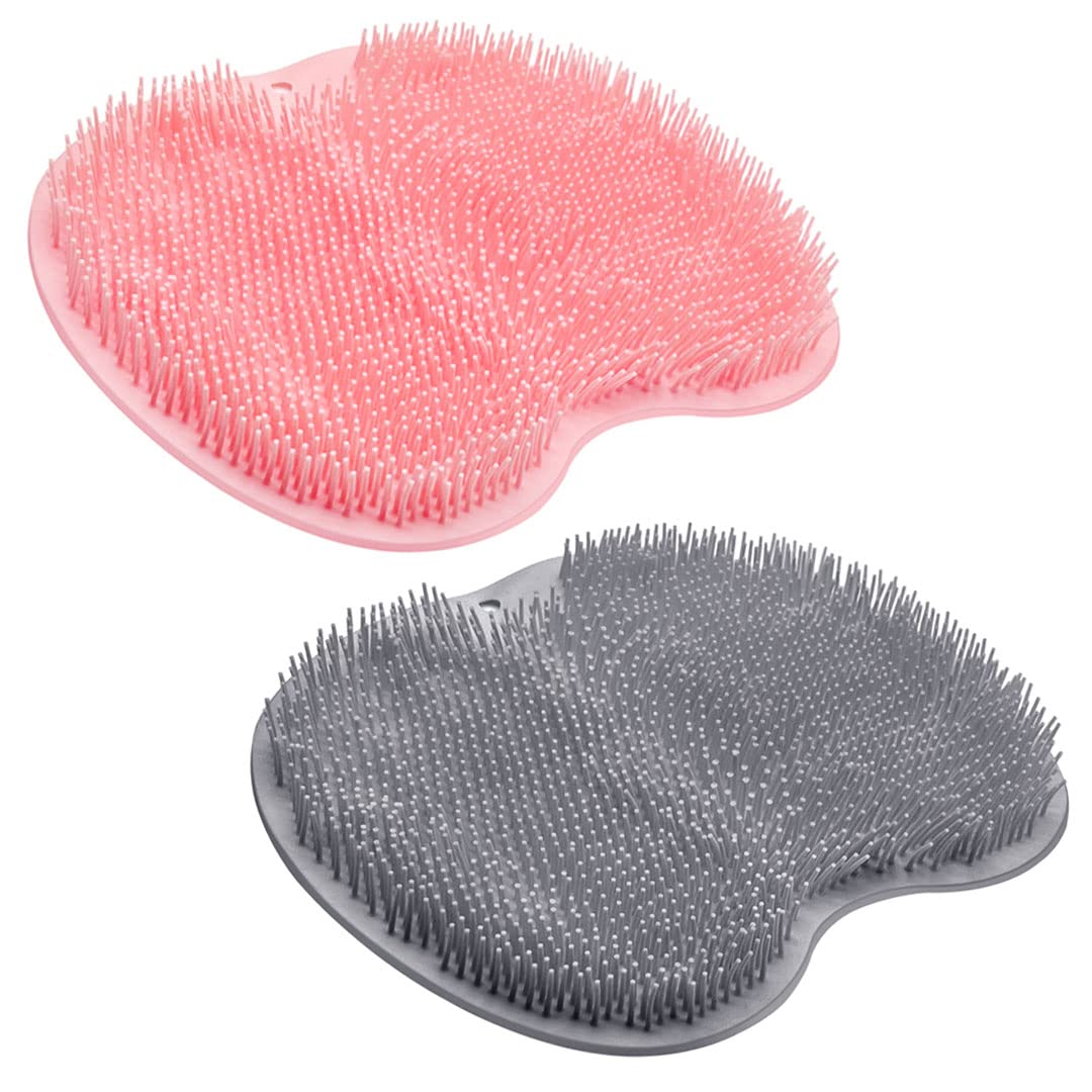 SZZYXD Shower Foot Scrubber Mat front view with suction cups