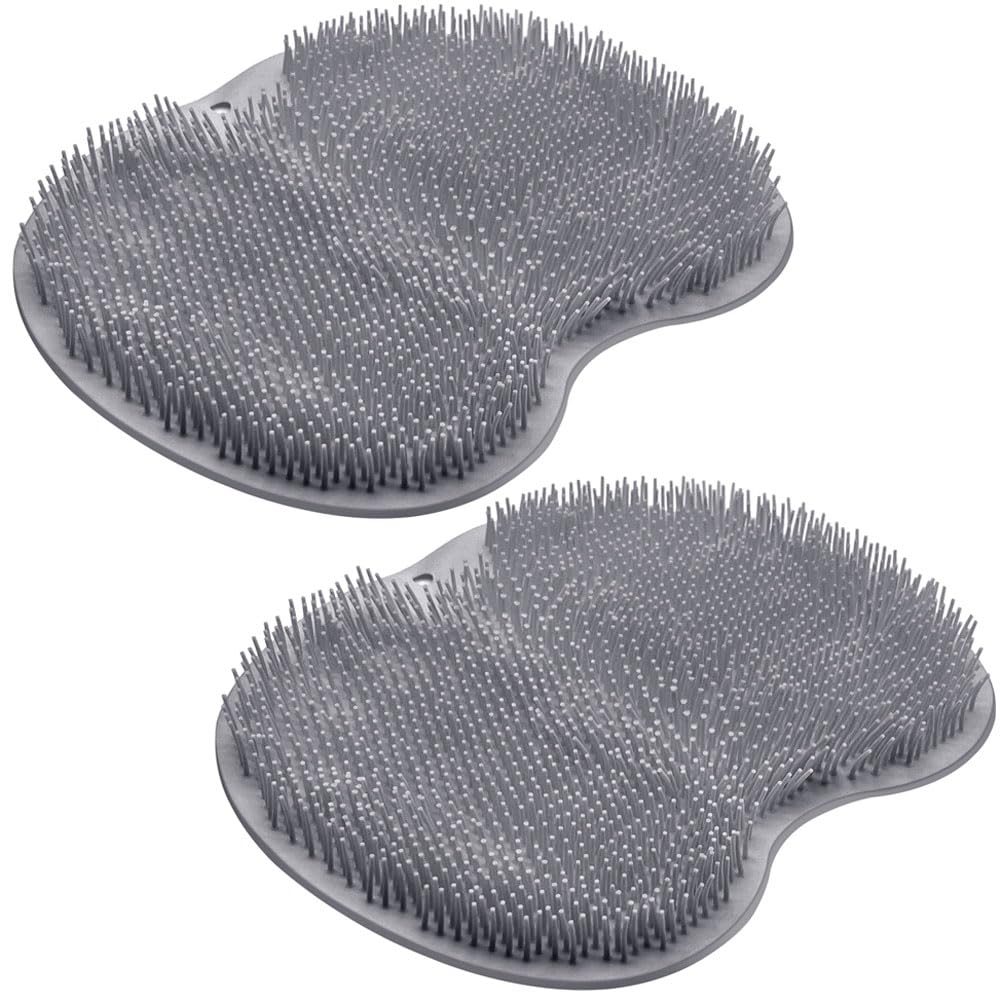 SZZYXD Shower Foot Scrubber Mat front view with suction cups